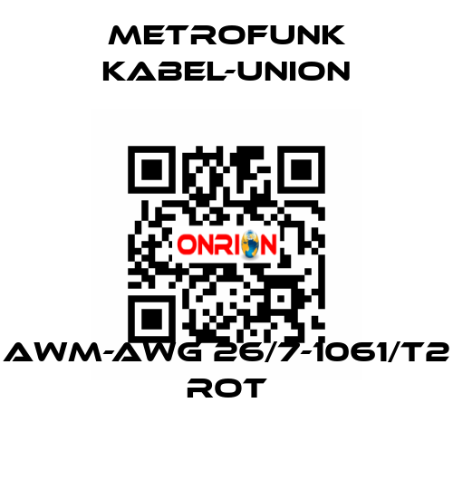 AWM-AWG 26/7-1061/T2 ROT METROFUNK KABEL-UNION