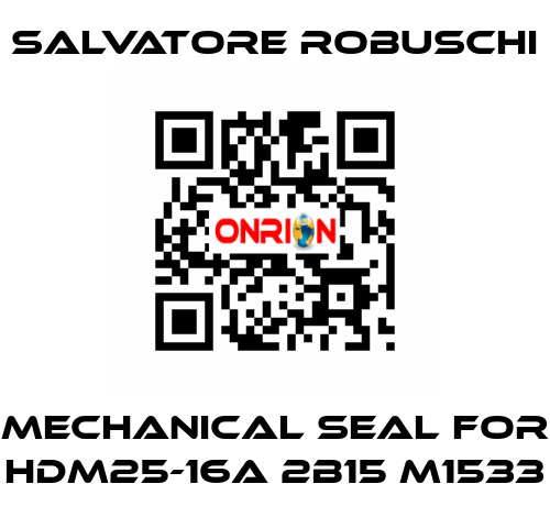 mechanical seal for HDM25-16A 2B15 M1533 SALVATORE ROBUSCHI