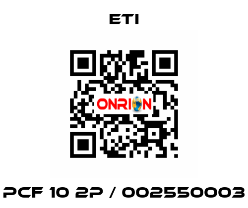 PCF 10 2p / 002550003 Eti