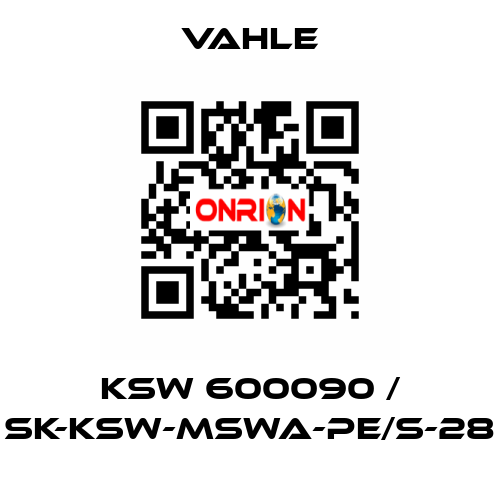 KSW 600090 / SK-KSW-MSWA-PE/S-28 Vahle