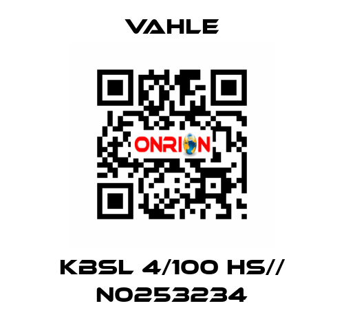 KBSL 4/100 HS// N0253234 Vahle