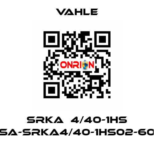 SRKA  4/40-1HS (SA-SRKA4/40-1HS02-60) Vahle