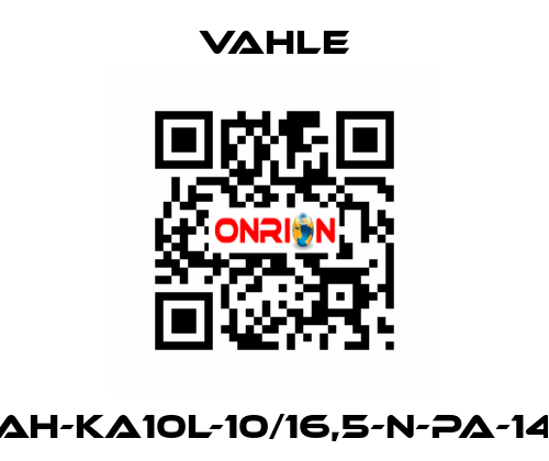 AH-KA10L-10/16,5-N-PA-14 Vahle