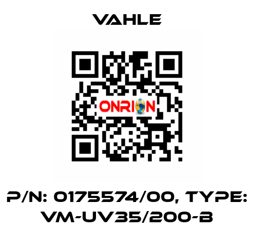 P/n: 0175574/00, Type: VM-UV35/200-B Vahle