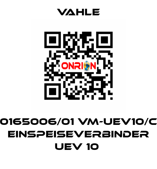 0165006/01 VM-UEV10/C EINSPEISEVERBINDER UEV 10  Vahle