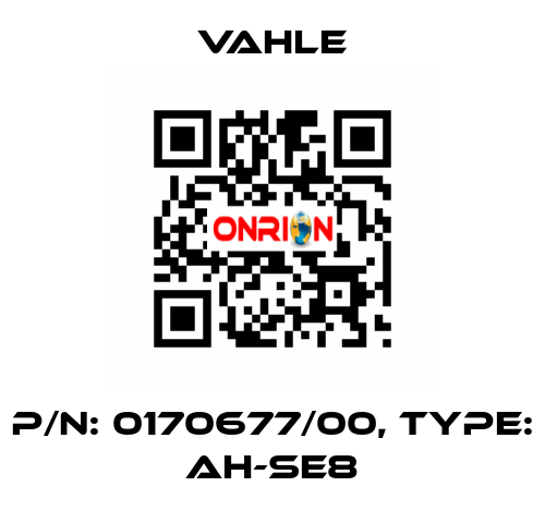 P/n: 0170677/00, Type: AH-SE8 Vahle