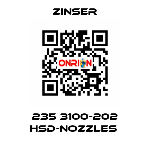 235 3100-202 HSD-nozzles  Zinser