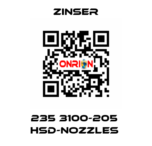 235 3100-205  HSD-nozzles  Zinser