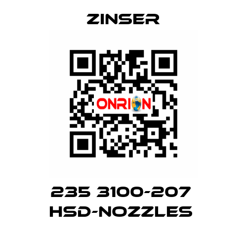 235 3100-207  HSD-nozzles  Zinser