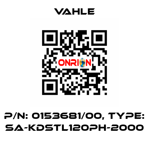 P/n: 0153681/00, Type: SA-KDSTL120PH-2000 Vahle