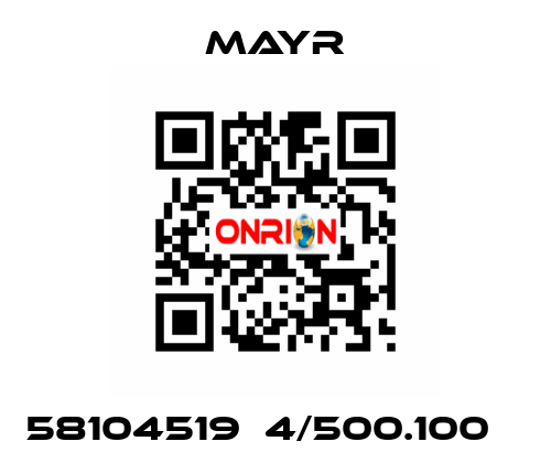 58104519  4/500.100    Mayr