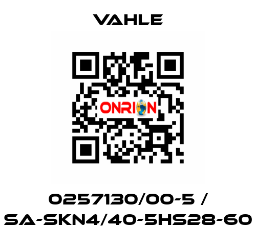 0257130/00-5 / SA-SKN4/40-5HS28-60 Vahle