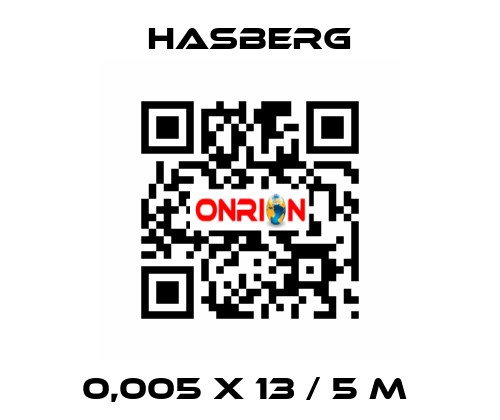 0,005 X 13 / 5 M  Hasberg