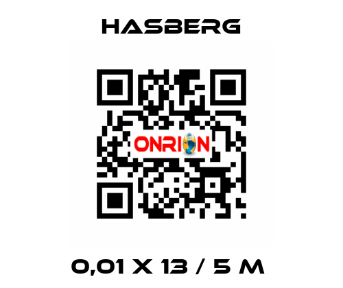 0,01 X 13 / 5 M  Hasberg