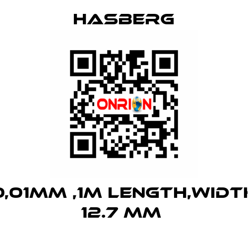 0,01MM ,1M LENGTH,WIDTH 12.7 MM  Hasberg