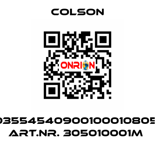 03554540900100010805  ART.NR. 305010001M  Colson