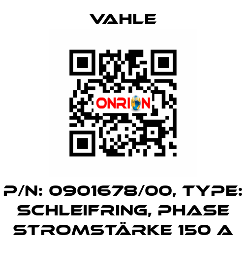 P/n: 0901678/00, Type: SCHLEIFRING, PHASE STROMSTÄRKE 150 A Vahle