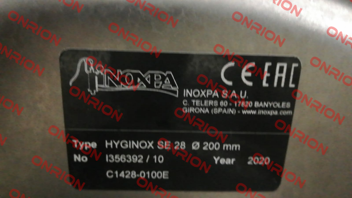 bellows for I356392/10 Inoxpa