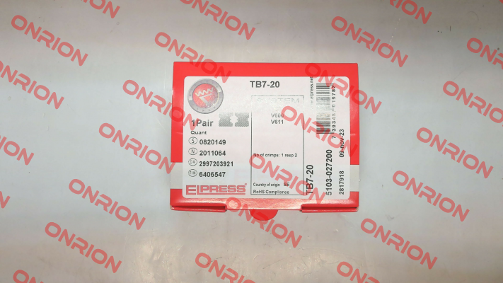 P/N: 5103-027200, Type: TB7-20 Elpress