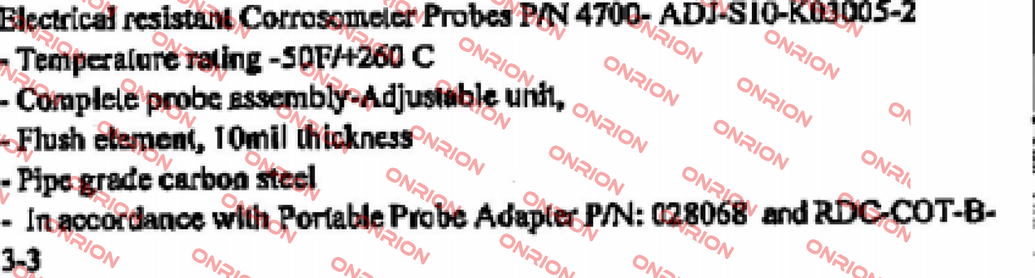 P/N 4700-ADJ-S10-K03005-2  Cosasco