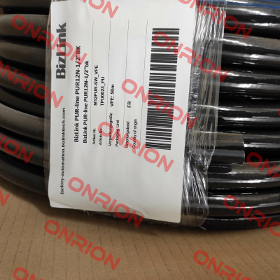 PUR-line PUR12N-1/2"BK / M12PUR-SW_VPE Leoni