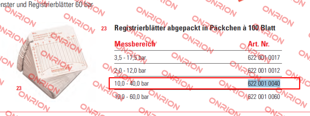 622 001 0040  Motometer