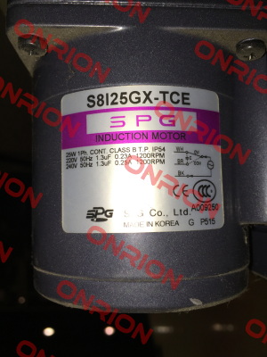 S8I25GX-TCE Spg Motor