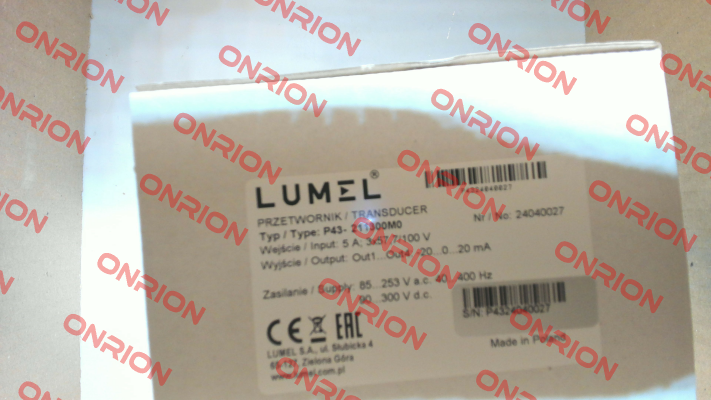 type Р43-211300М0 LUMEL