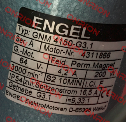 GNM 4150-G.3.1,S/N 4311866)  Engel Motor