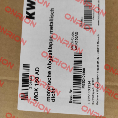 2108533 / MOK 150 AD – 230 V Kutzner + Weber