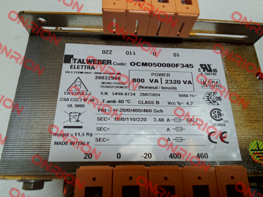 OCM050080F345 Italweber Elettra