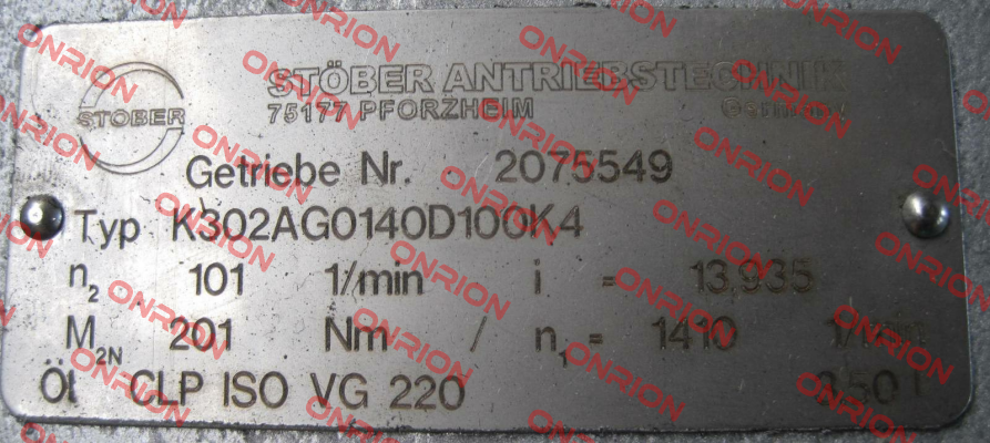 K302AG0140D100K4 Stober