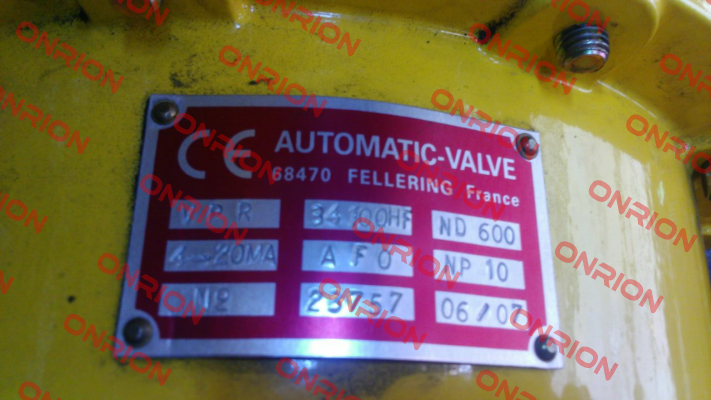 Control valve VPR 34100 HF - DN600 PN10  Automatic Valve