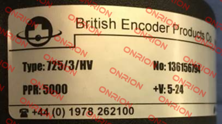 725/3-S-F1-5000-Q-HV-2-SY-ST-IP50 British Encoder