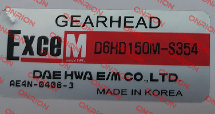 D6HD150M-S354 (decelerator)  Daehwa