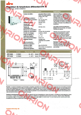 P/N: D4780041 Type: ETR 78.005  Alre