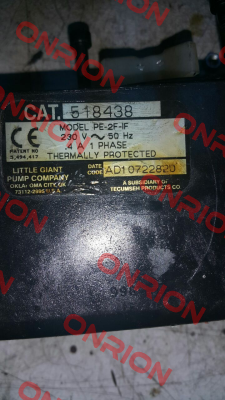 P/N: LG518438, Type: PE-2F-IF Little Giant