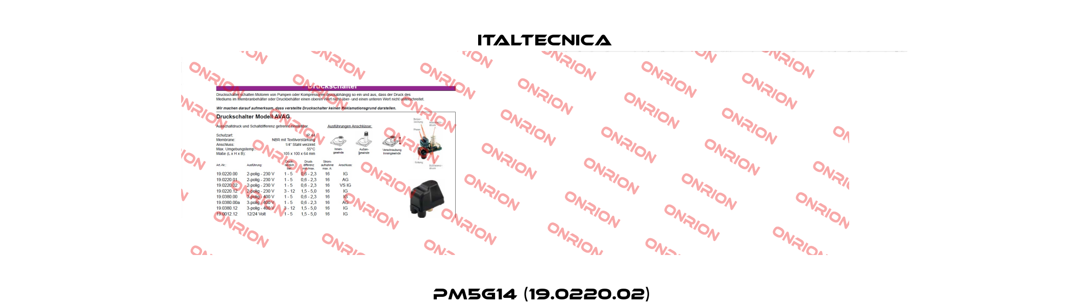 PM5G14 (19.0220.02)  Italtecnica