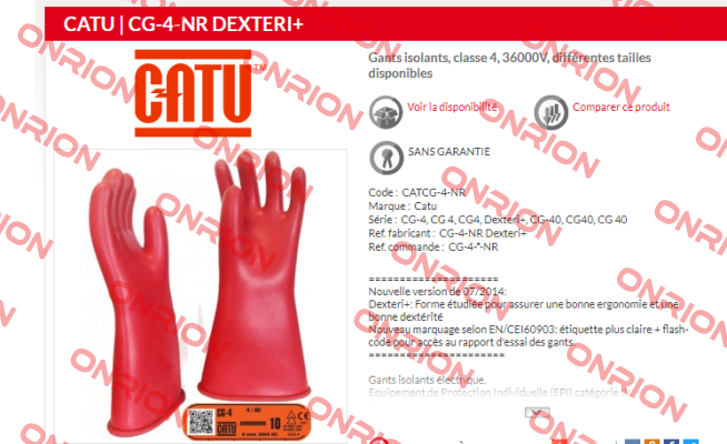 CG-4-NR Dexteri+ (code : CG-4-*-NR) Catu