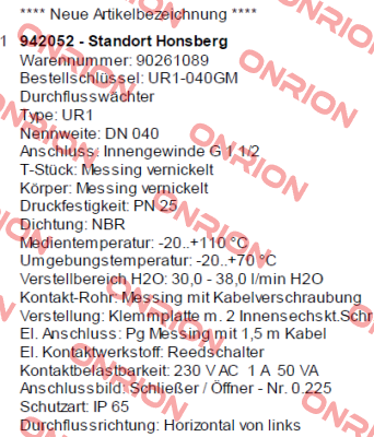 UR1-040GM Honsberg