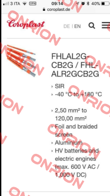 FHLAL2G-CB2G/FHL-ALR2GCB2G  35 mm2  Coroplast