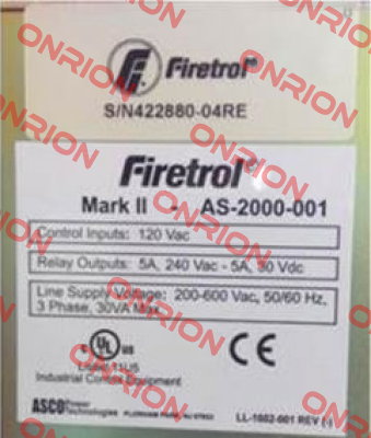 AS 1198-003  Firetrol