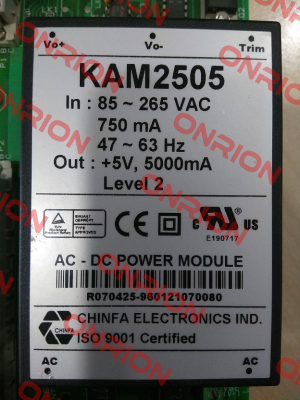 KAM 2505 obsolete (discontinued), without replacment / alternative  Chinfa Electronics