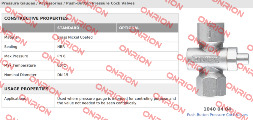 PN 6 (G1/2"-G1/2")  Pakkens