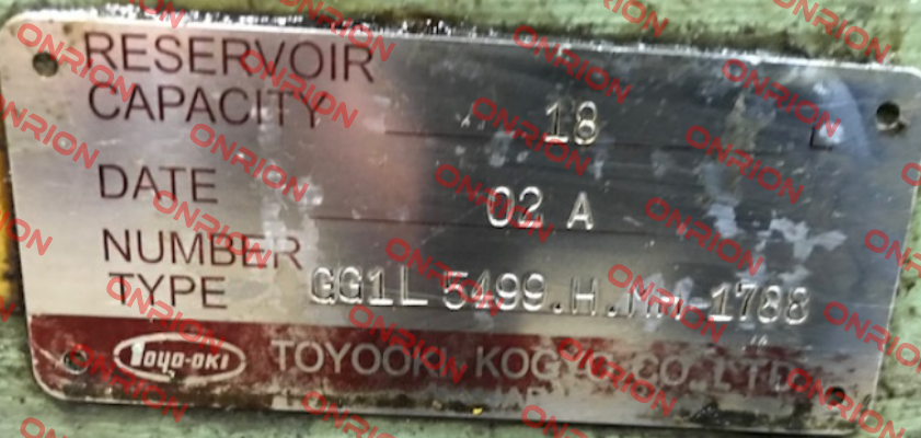 GG1L5499.H.MH-1788 OEM   Toyooki