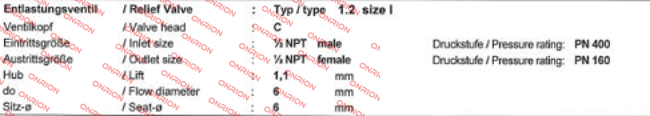 F066184 Valve type: 1.2  Niezgodka