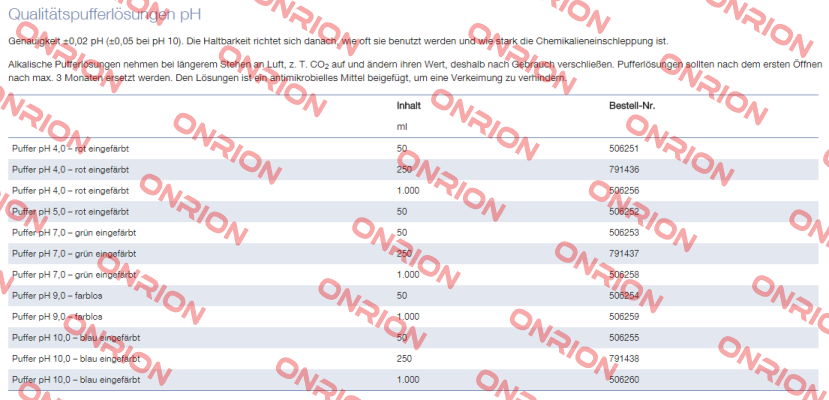 Pufferlösung pH 4 rot (50ml)  ProMinent