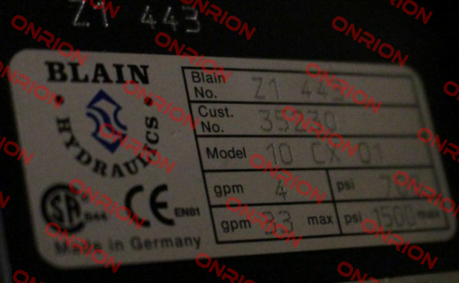 102322(Serien Nr.Z1 443)  Blain Hydraulics