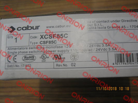 XCSF85C  Cabur