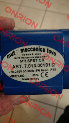 7.013.00181, new code 7.013.00401 Mut Meccanica Tovo SpA